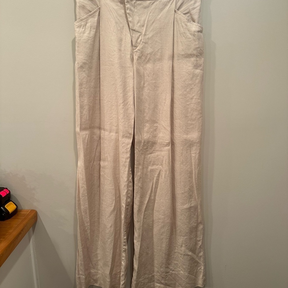 Cabi Traipse Trouser Pleated Wide Leg Neutral Career Staple Business Casual Sz4 - Picture 5 of 11